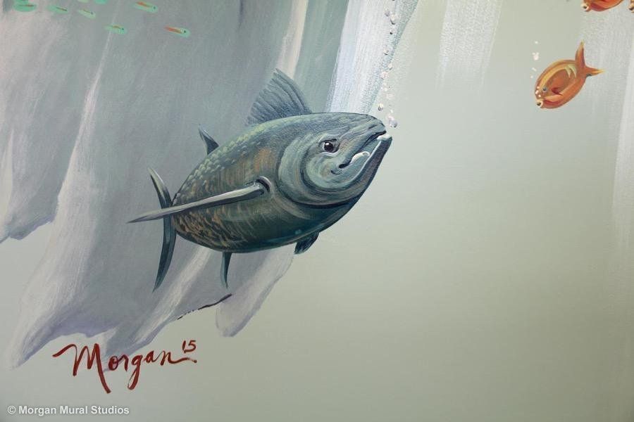 Fish Mural Painted for Private California Residence