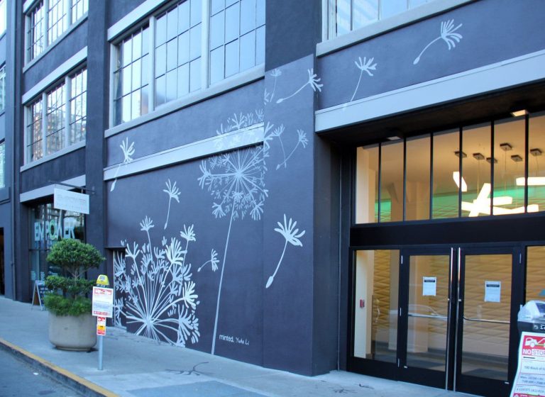 Dandelion Mural on Minted Building in San Francisco