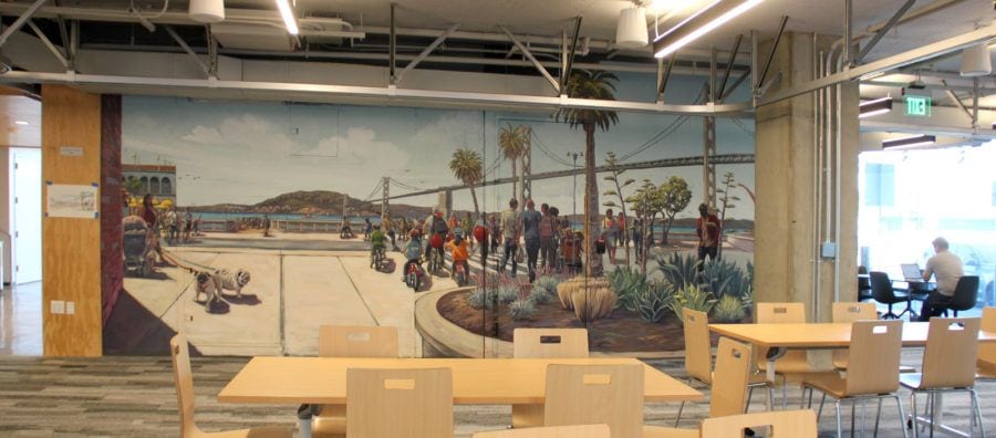 Google.org mural for meeting room