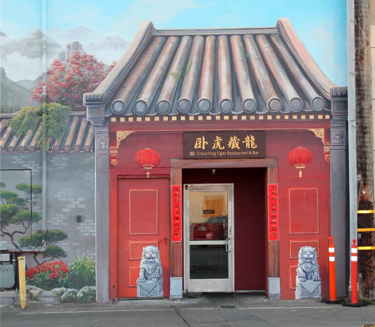 Chinese Restaurant Mural in Redwood City, California