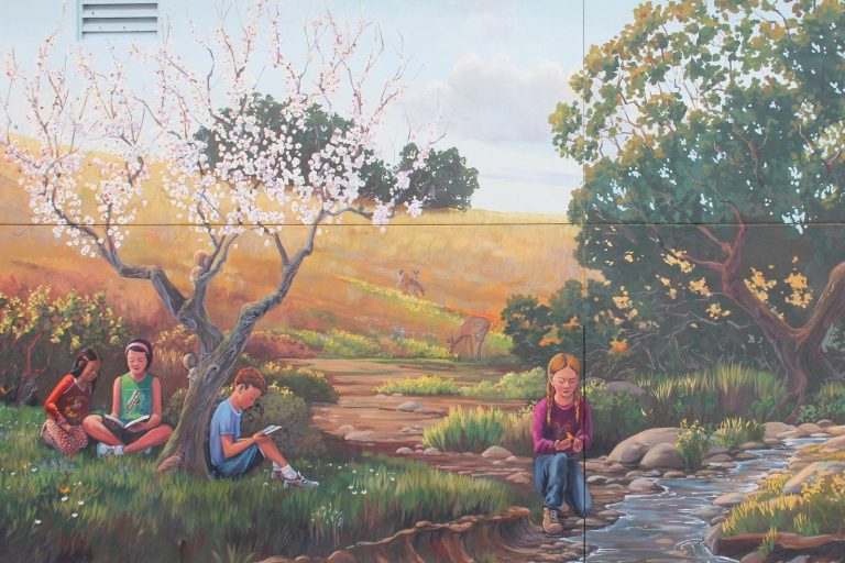 Springer Elementary School Landscape Mural in the Bay Area