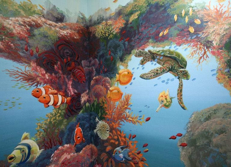 Tropical Fish Mural Detail