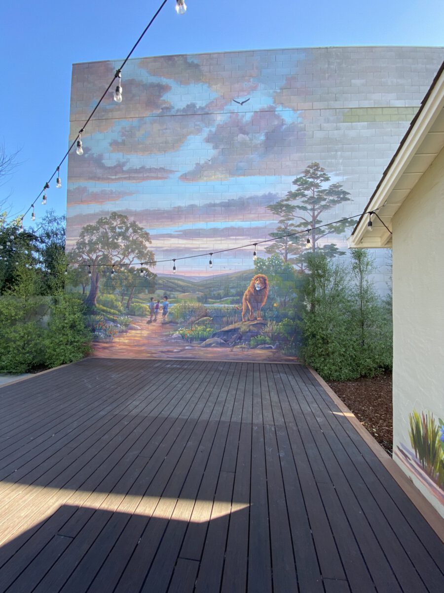 Handpainted Art for Patio Deck of California Home