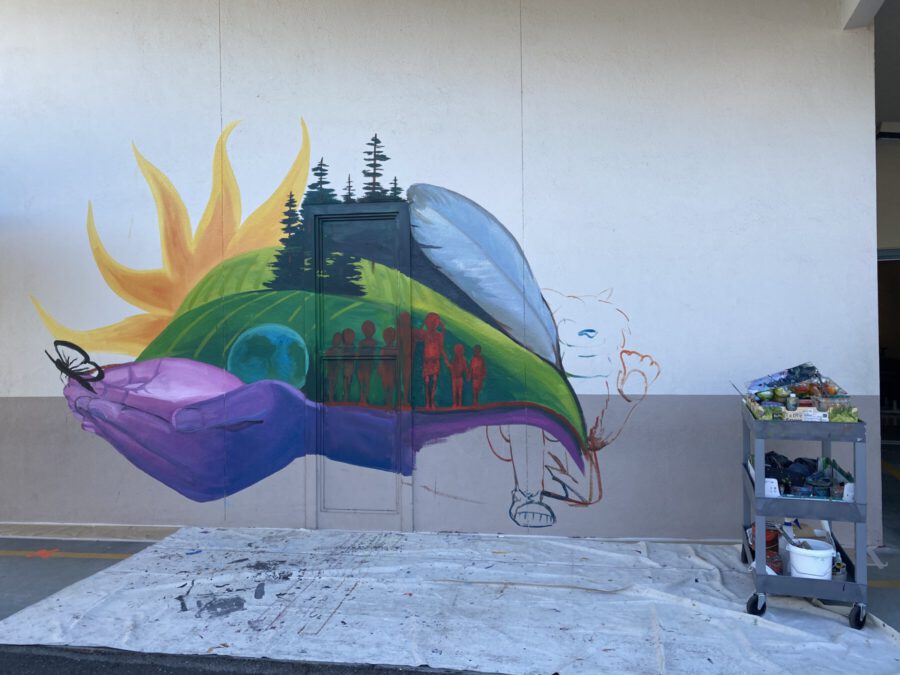Bay Area School Mural in Progress