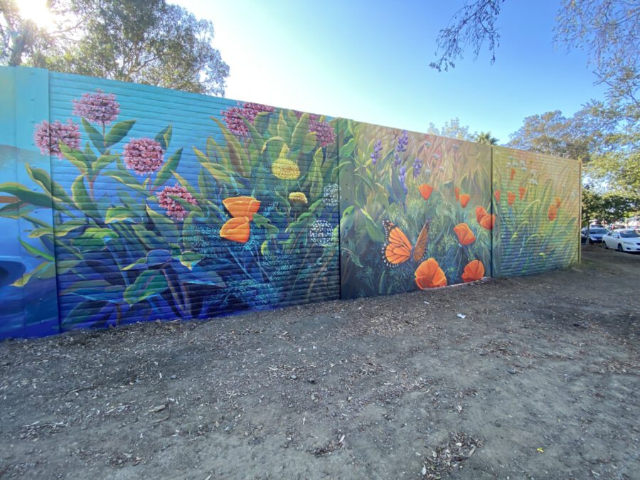 Handpainted Community Beautification Project by San Francisco Bay Area Muralist