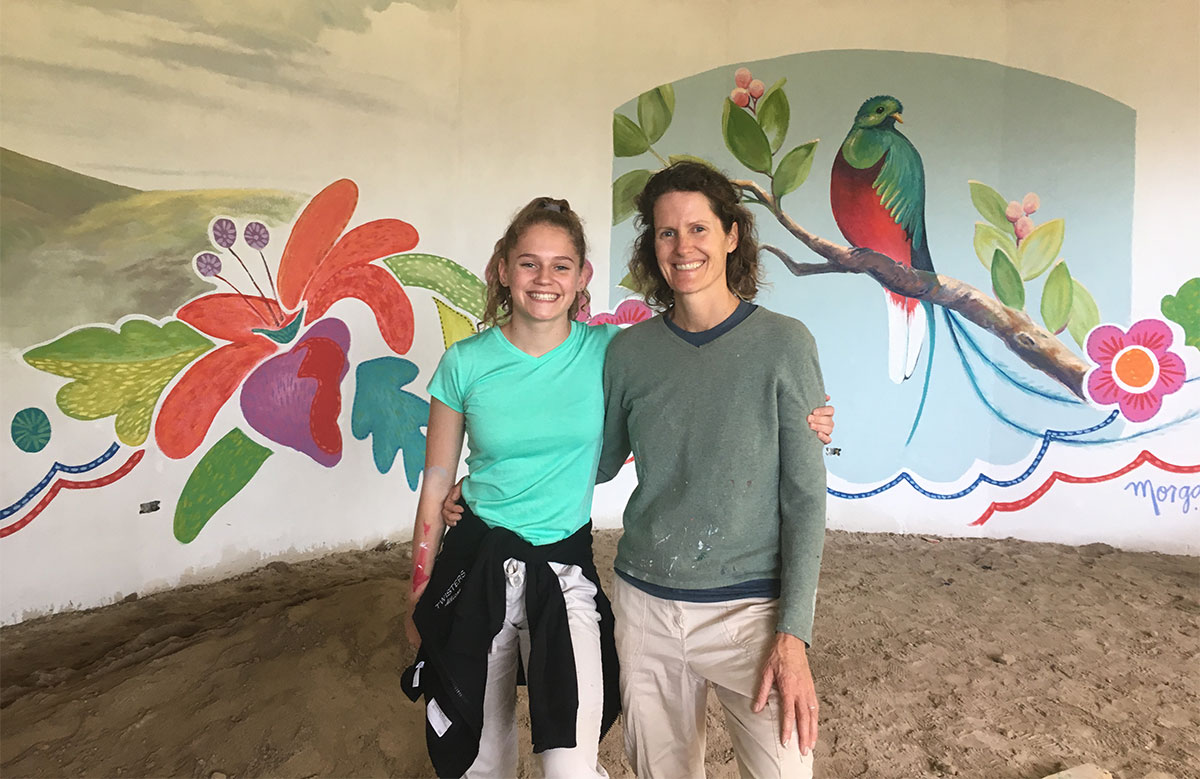 Mural Painter Morgan Bricca with Guatemala Project