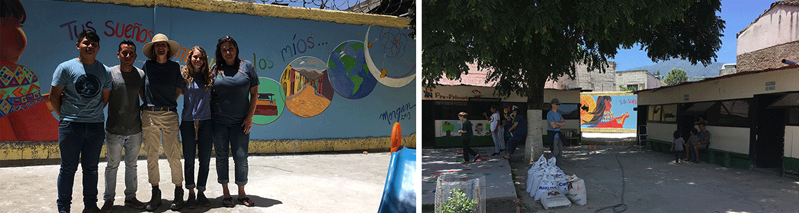 Guatemalan artists help paint the Mayan calendar for Community Mural