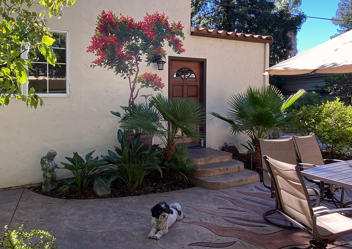 Flowering Tree Mural for Los Altos Courtyard