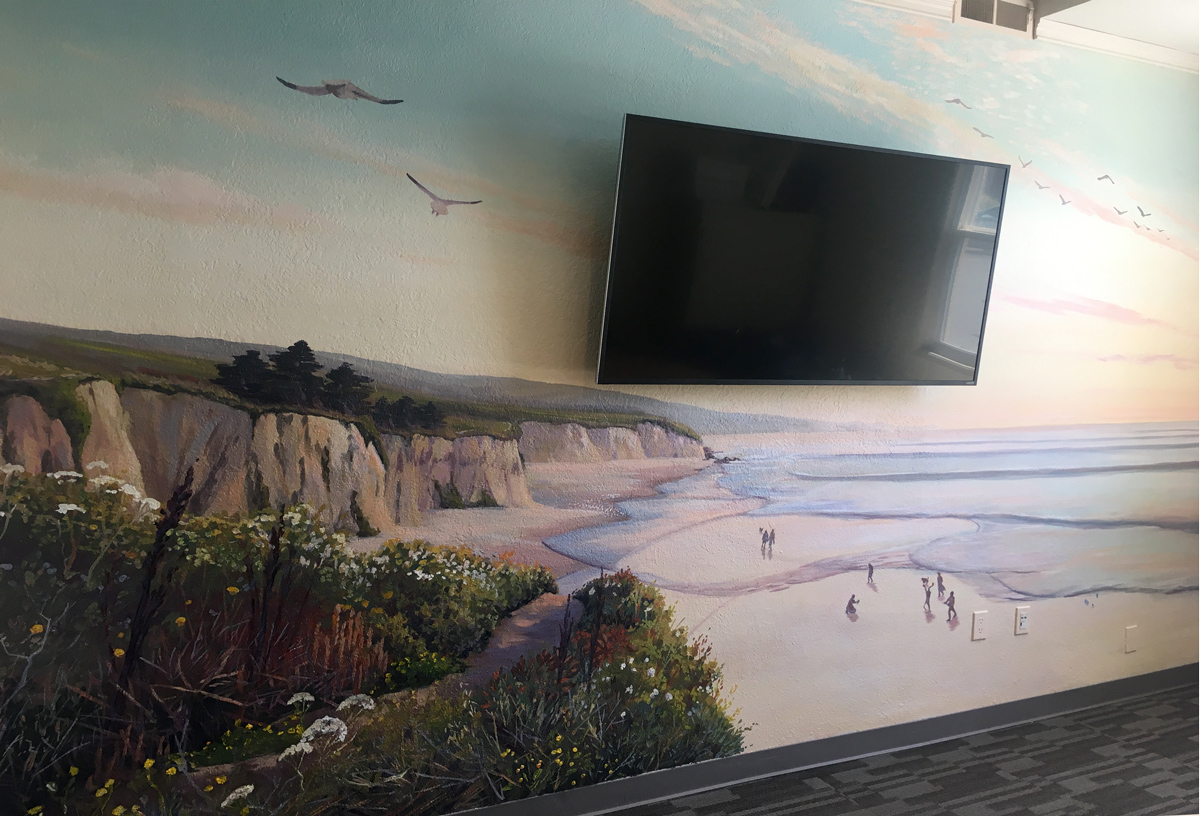 Mural Commission with Seascape for the City of Half Moon Bay "Community Room"