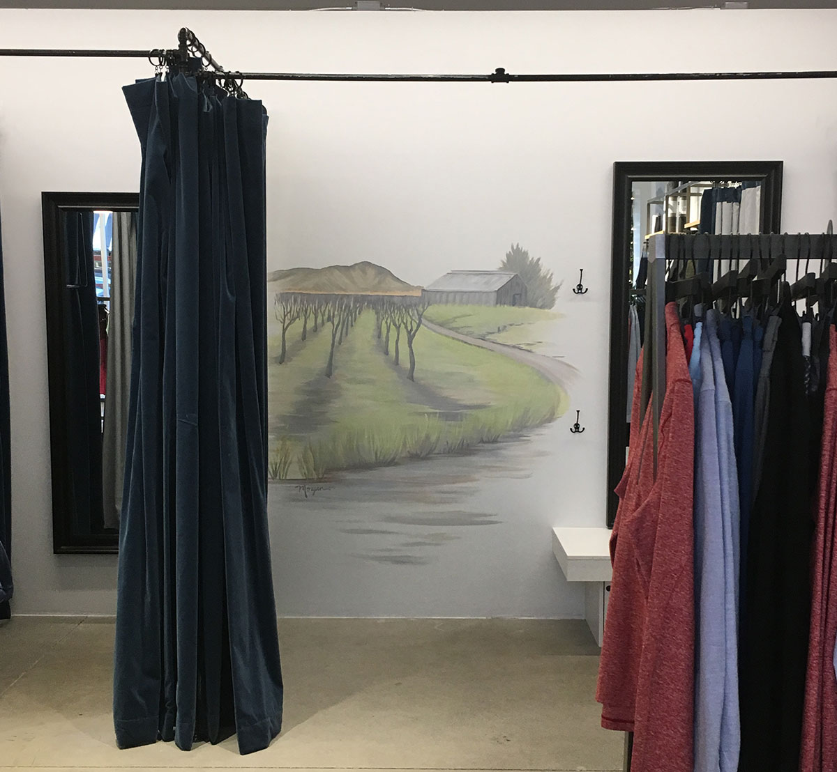 Scenic Vineyard Views… at Lululemon Los Gatos – Morgan Murals