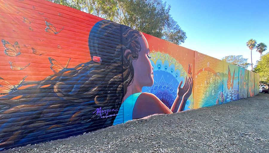 Young girl mural on Midfield Road and Havana Road in East San Jose