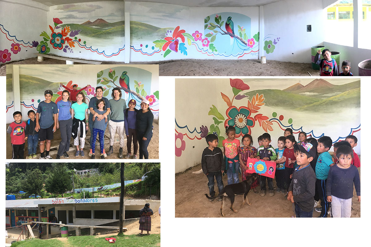 Quetzal for Guatemala Mural in a Classroom