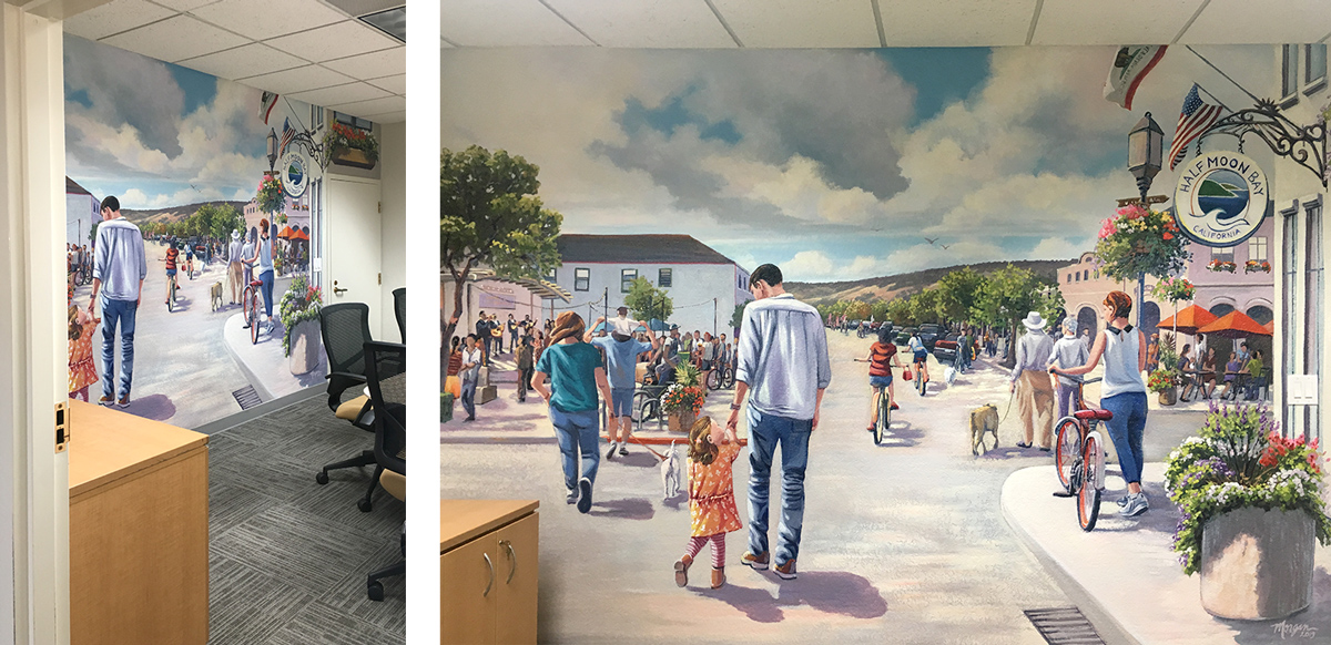 Celebrating the City of Half Moon Bay with this commission for their main conference room at City Hall.