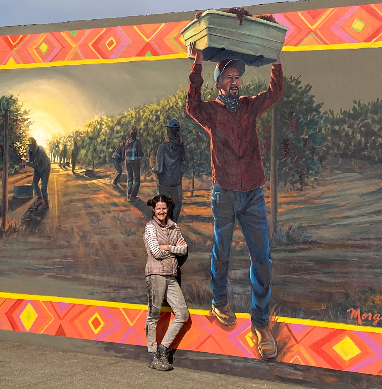 807 Soscol Morgan with Farmworker and rooster 1 1