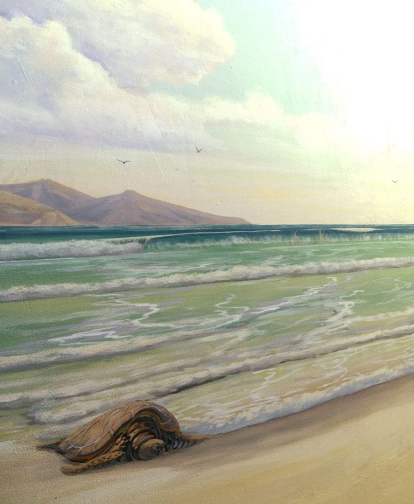 Ocean and Sea Turtle Mural in Hillview, California