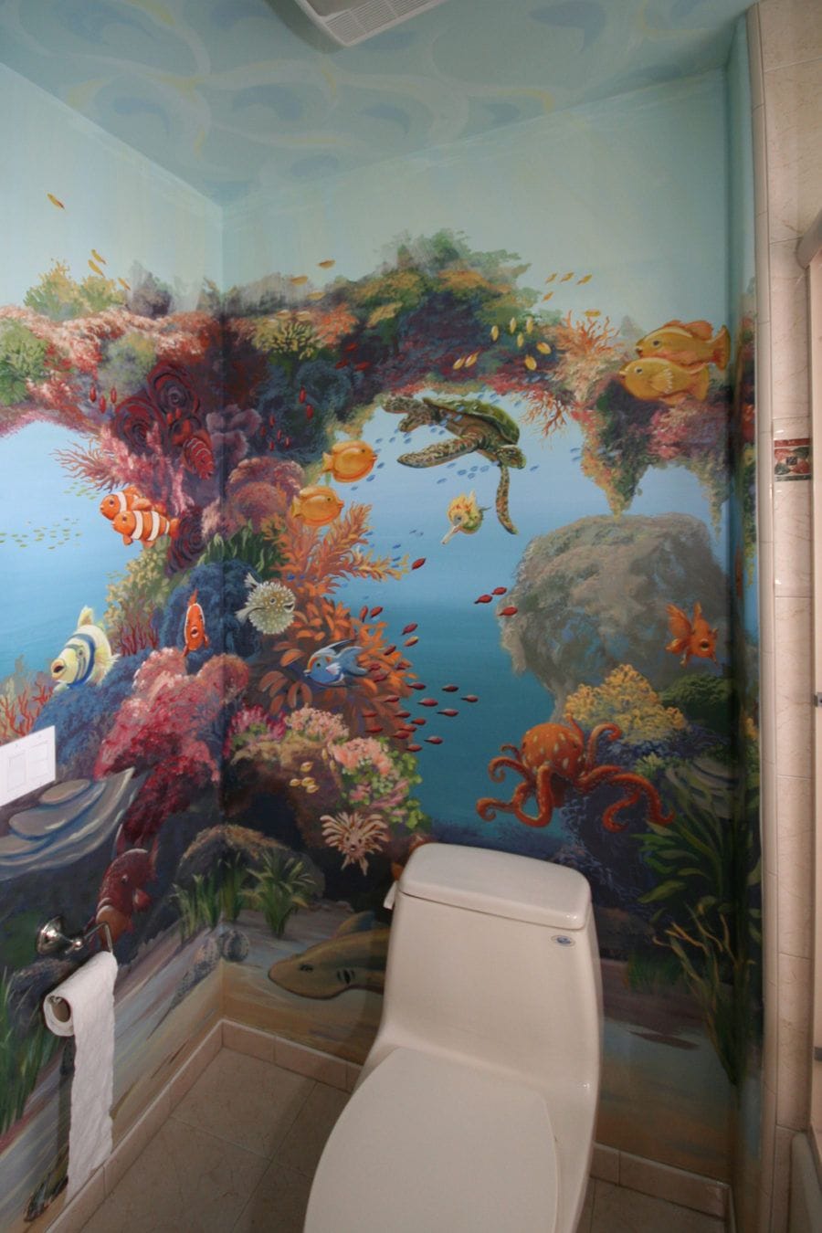 Tropical Fish Mural Murals