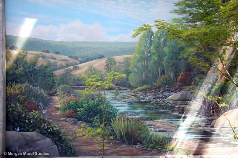 Idyllic Mural with Natural Scenery