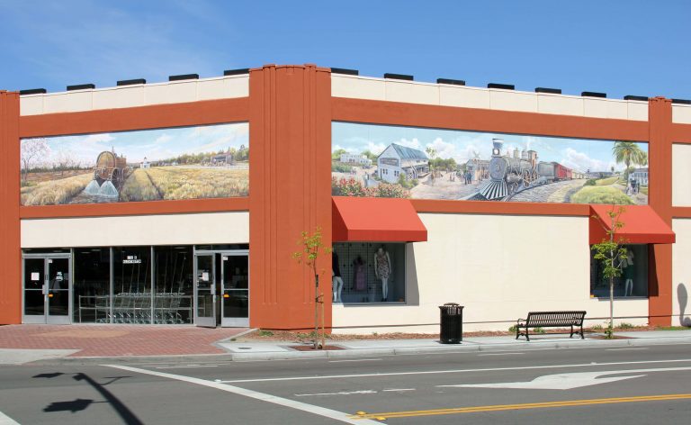 Sunnyvale Historical Mural by Bay Area Muralist Morgan Bricca