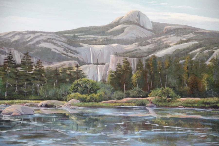 Yosemite Half Dome Mural Painted at Stanford University