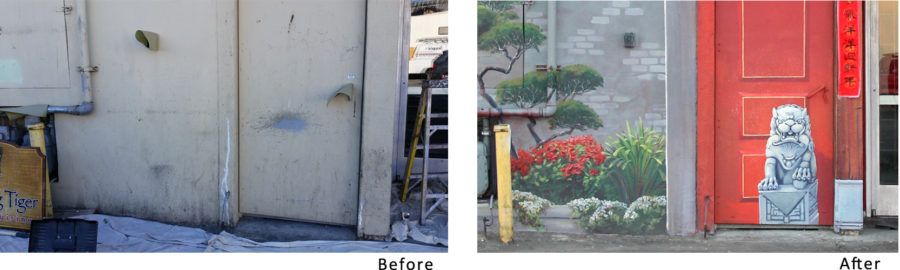 Crouching Tiger Restaurant Mural (Before and After Transformation)