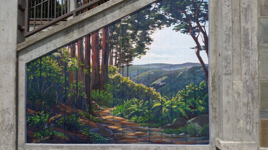 Forest Mural with Plenty of Oregon Trees