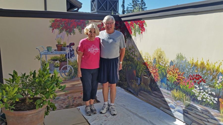 Los Altos Clients enjoying new mural
