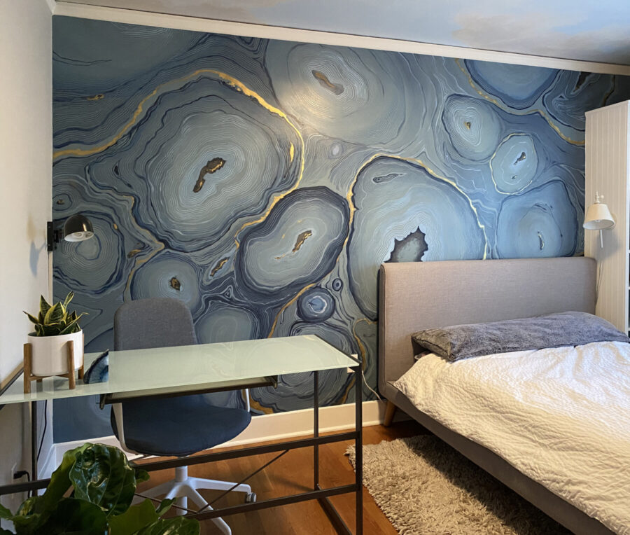 Agate Mural Painting for Home Office Wall