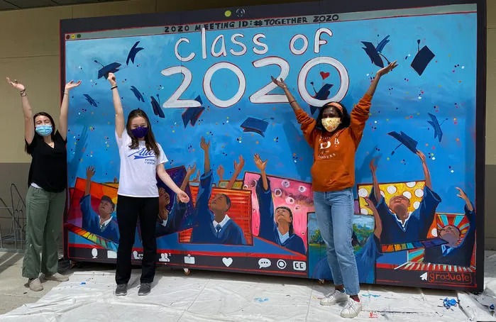 Graduation Mural for Class of 2020 at Los Altos High School