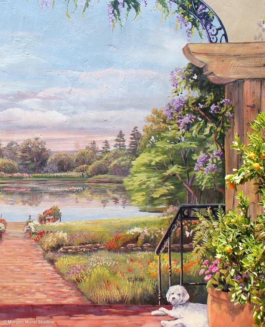 Private Residence Mural Painting on Garden Wall