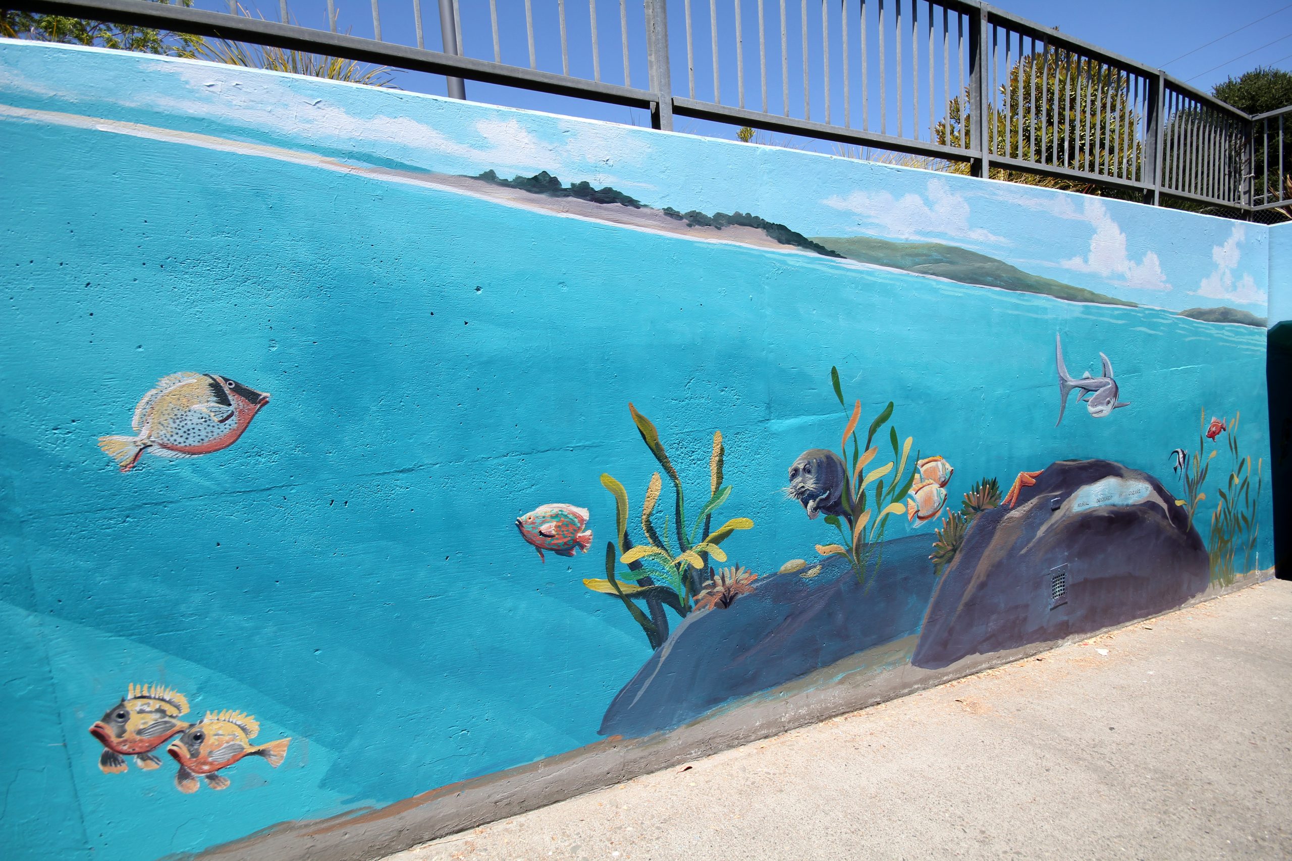 Palo Alto mural with shark by peninsula painter
