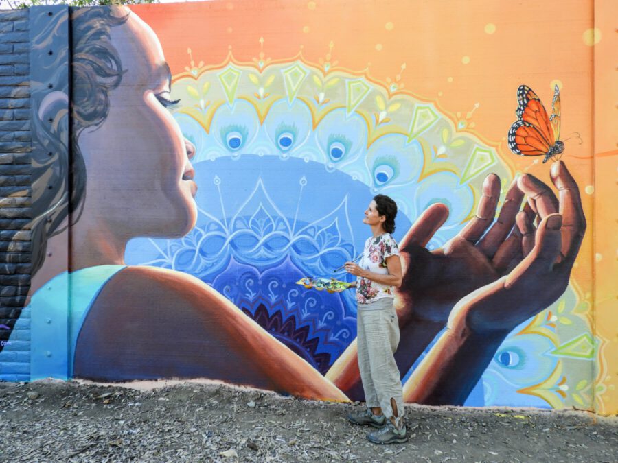 Bay Area Mural Painter Morgan Bricca with her Latest Project