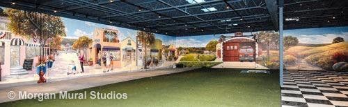 Large Town Landscape Mural Painting on Four Walls