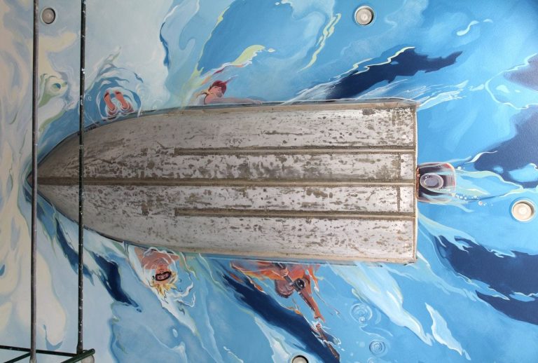 GoneFishin CeilingMural PassingBoat