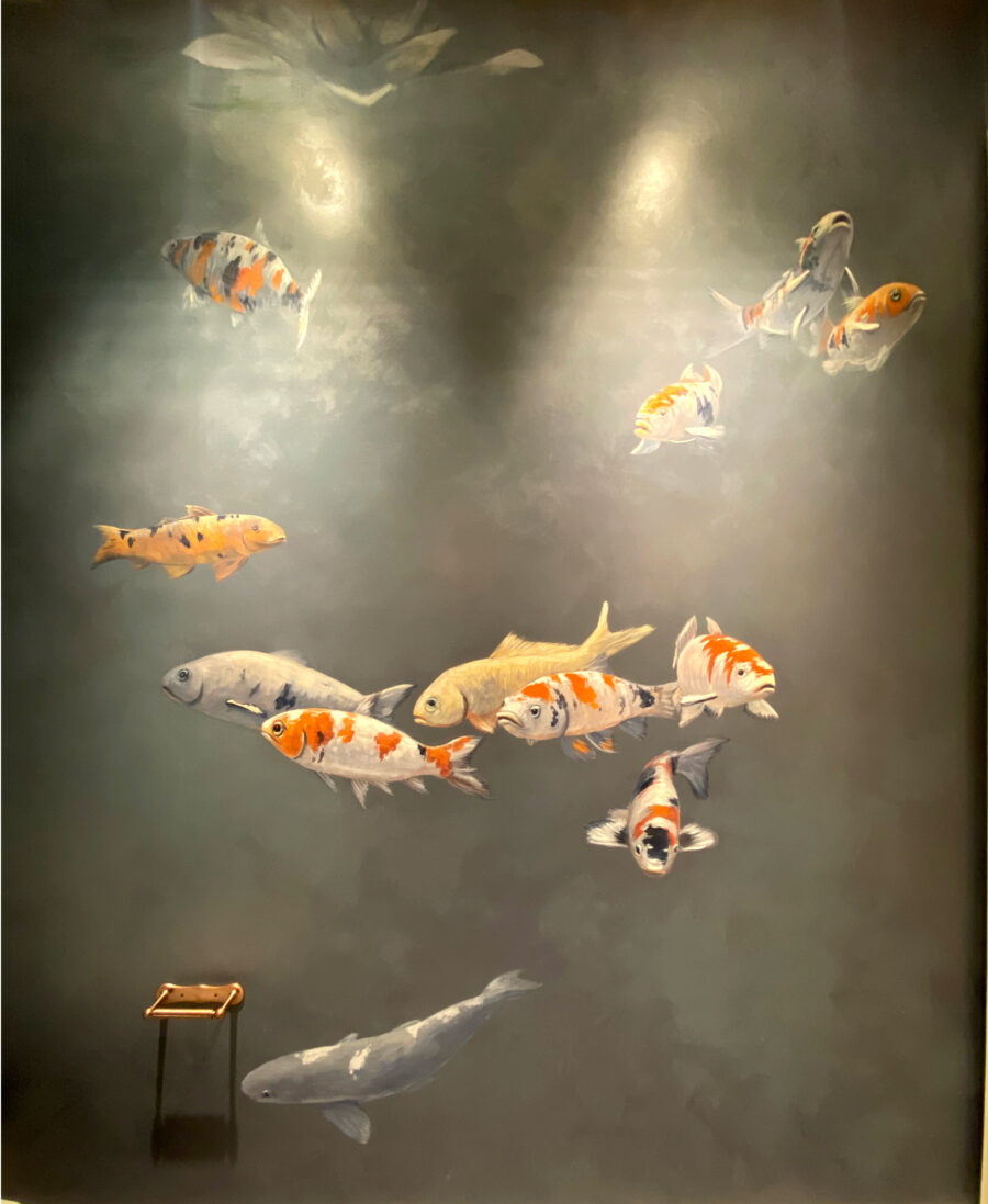 Fish Mural Painted on the Walls of a Californian Home