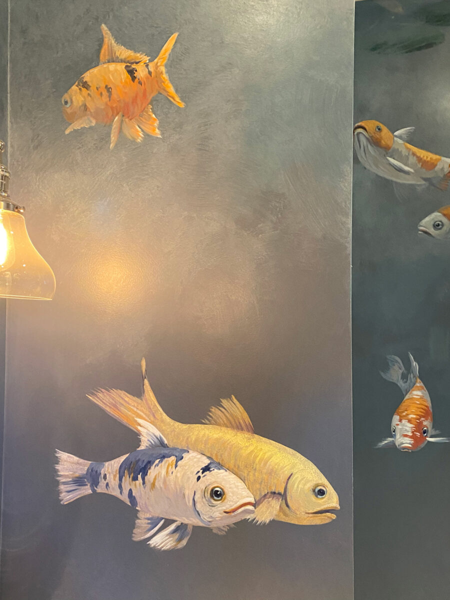 Fish Float along the Walls of this Water Mural