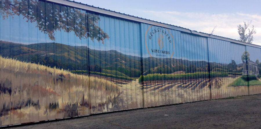 Mural on the Metal Siding of the Mendocino Barn