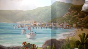 Mexican Landscape Mural Beach