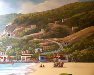 Mexican Landscape Mural Beach Close Up 1