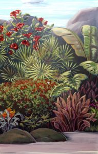 Mexican Landscape Mural Beach Foliage