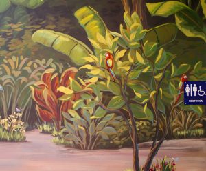 Mexican Landscape Mural Beach Parrot Tree