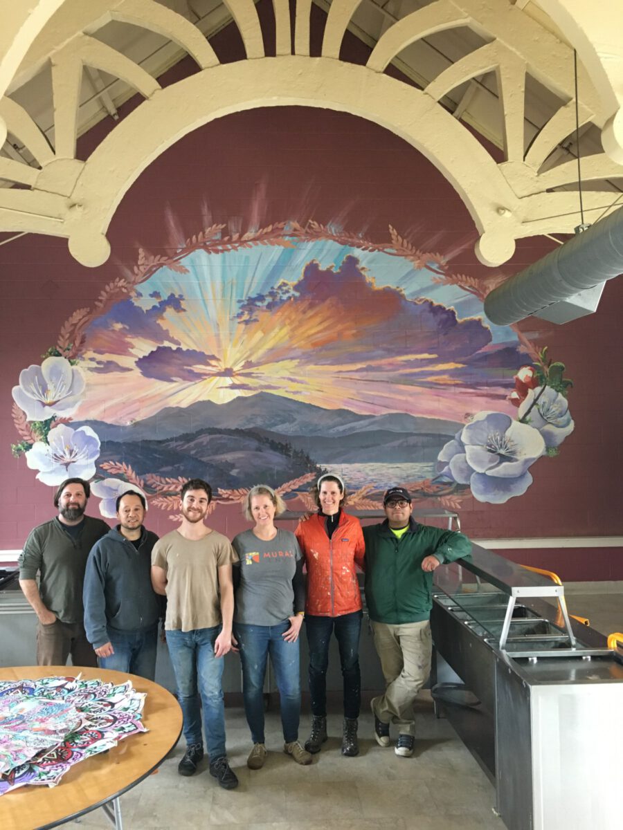 Mural Painting Team at Julian Street Inn (a San Jose facility run by the Bay Area based non-profit LifeMoves)