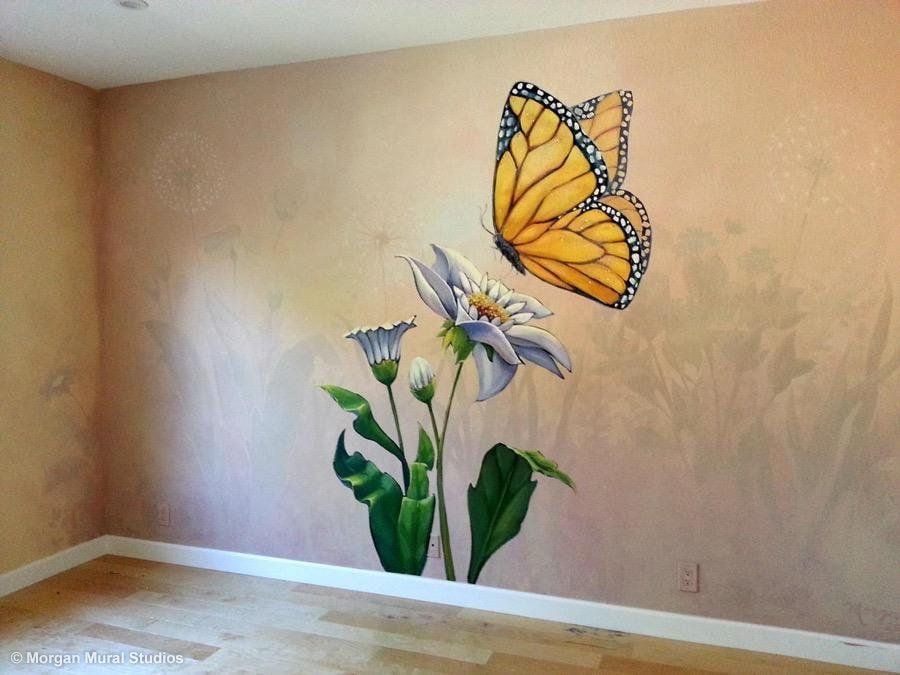 Interior Design Mural for Girl's Bedroom