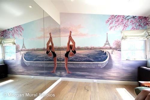 Yoga Mural Painting for Dance Studio Space