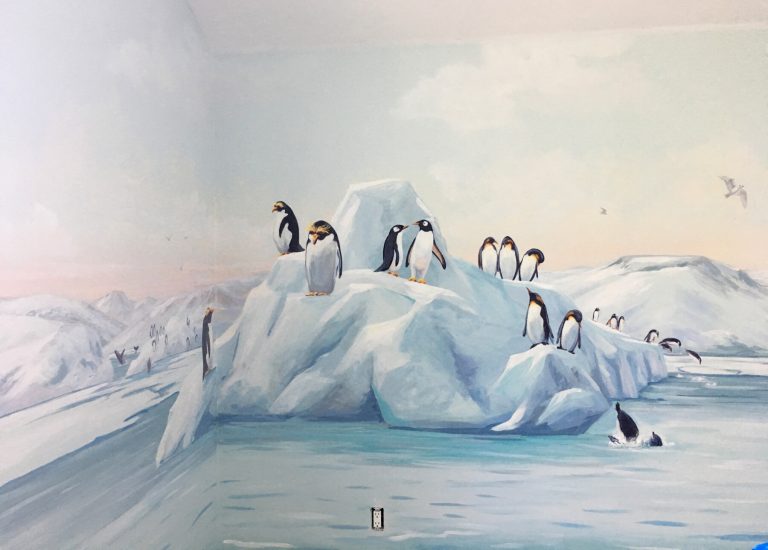 Penguin wall detail