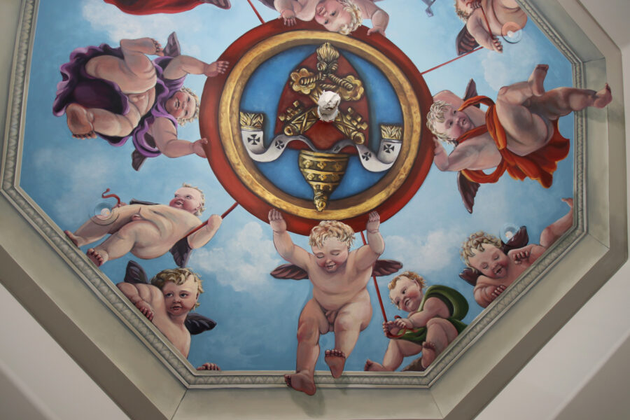 Aerial View of Putti Mural