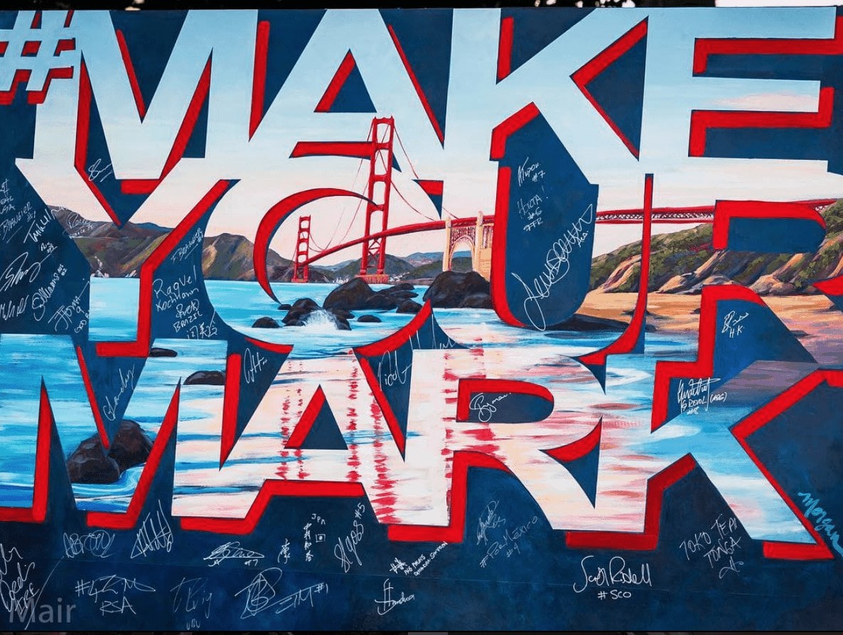 Make Your Mark Backdrop Painted at Embarcadero Plaza in San Francisco
