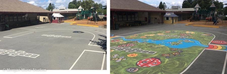 Coolest Playground Blacktop Mural with DIY Instructions Morgan