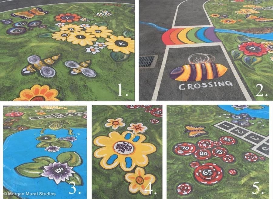 Playful Ground Art for School Yard Painting Project