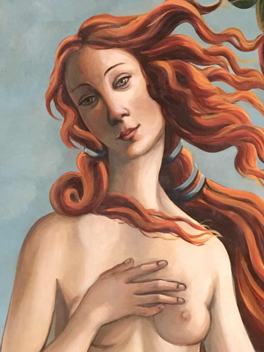 Venus Mural Inspired by the Famous Italian Renaissance Fresco
