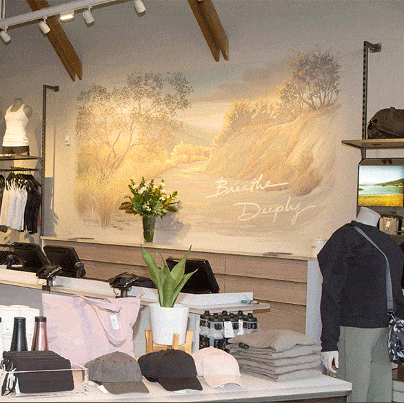 Scenic Vineyard Views… at Lululemon Los Gatos – Morgan Murals